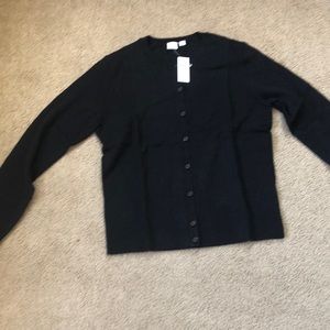 Black button down classic cardigan